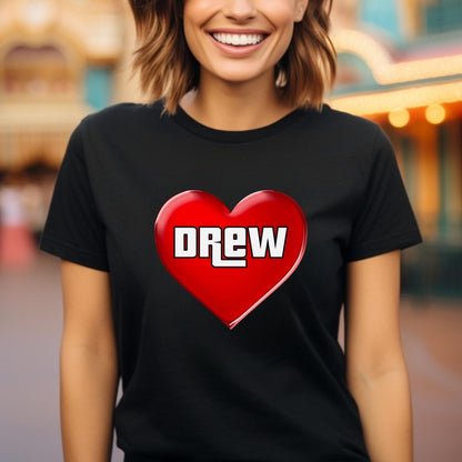I Heart Drew Carey Price is Right Shirt, Super Fan Tee, Game Show Lover Gift - Black - XS -