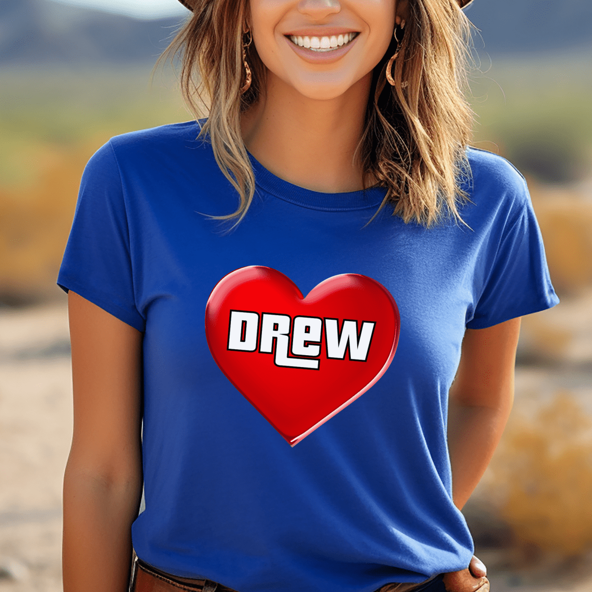 I Heart Drew Carey Price is Right Shirt, Super Fan Tee, Game Show Lover Gift - True Royal - XS -