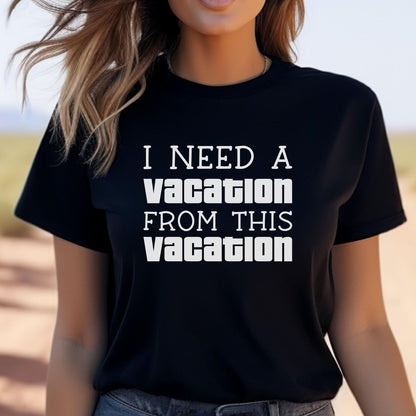 I Need a Vacation From This Vacation Price is Right Shirt, Family Trip Tee - Black - XS -