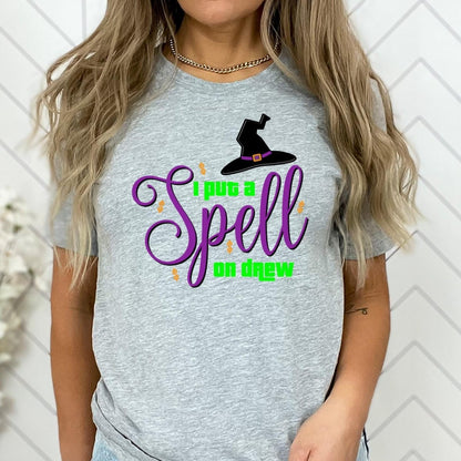 I Put a Spell on Drew Price is Right Shirt, Hocus Pocus Halloween Tee, Witchy Fan Gift - Athletic Heather - XS -