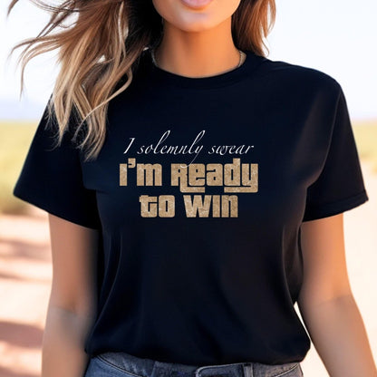 I Solemnly Swear I Am Ready to Win Price is Right Wizarding Shirt - Black - XS -