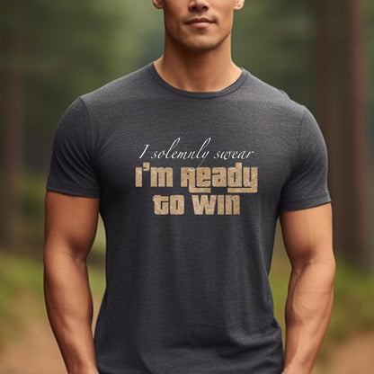 I Solemnly Swear I Am Ready to Win Price is Right Wizarding Shirt - Dark Grey Heather - XS -