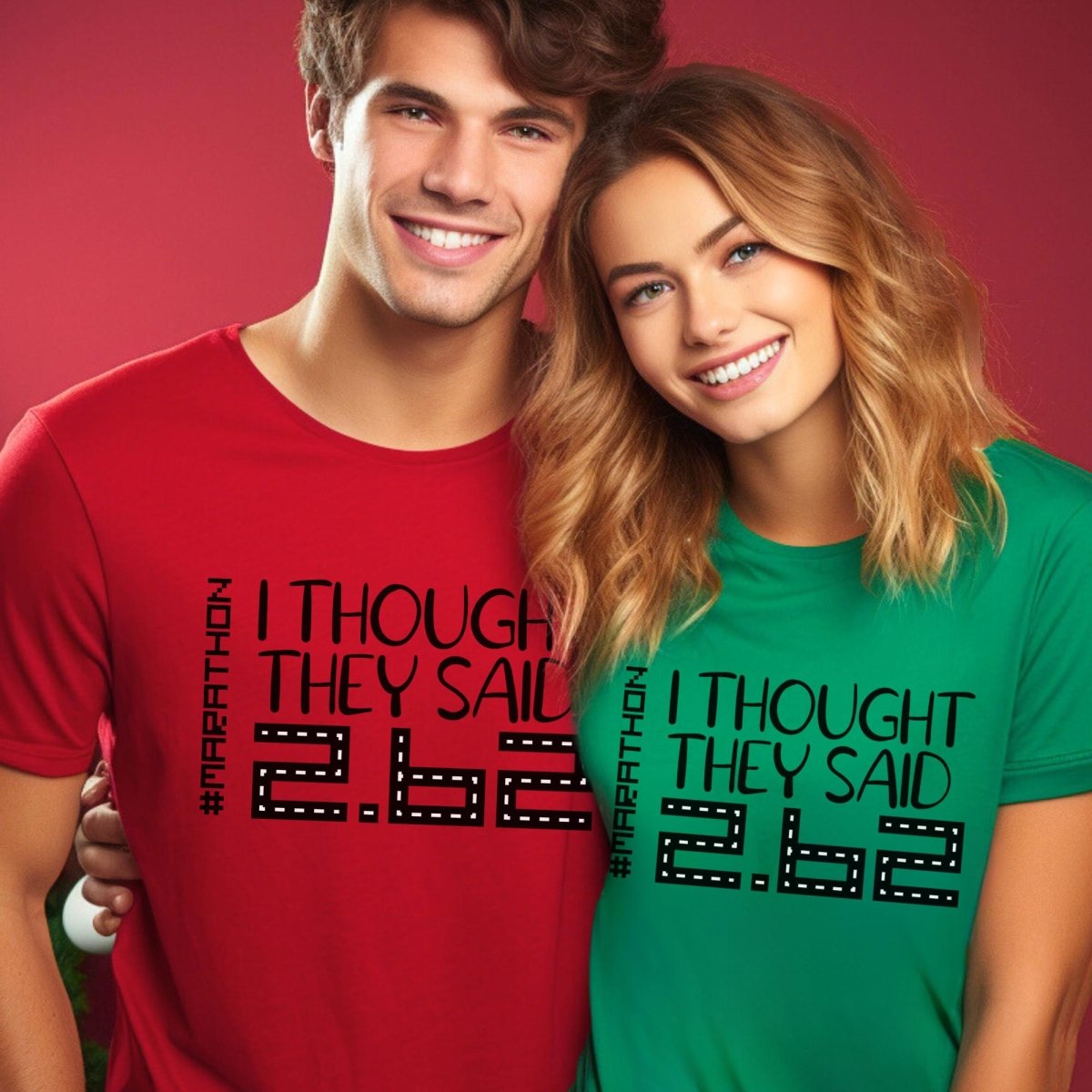 I Thought They Said 2.62 Funny Marathon Runner Shirt, First Time Marathoner Tee - Red - XS -