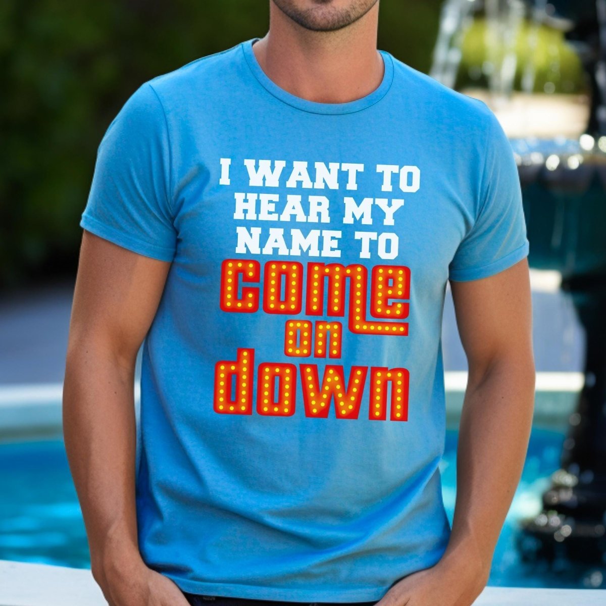 I Want to Hear My Name to Come On Down Price is Right Shirt, Super Fan Retro Tee - Aqua - XS -
