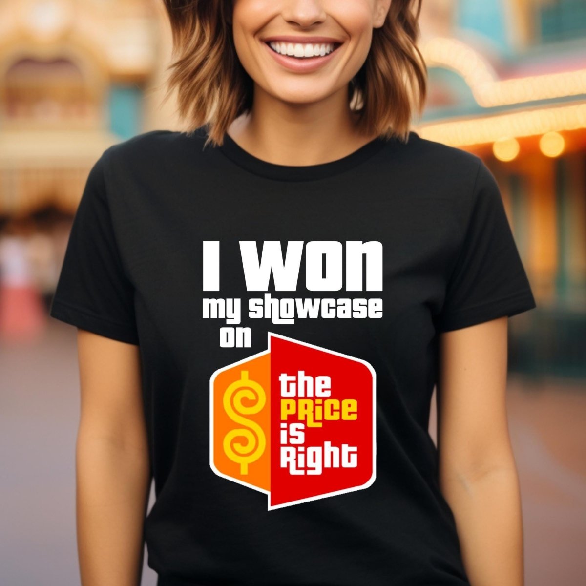 I Won on the Price is Right Shirt, Winner Contestant Pride Tee - Black - XS -