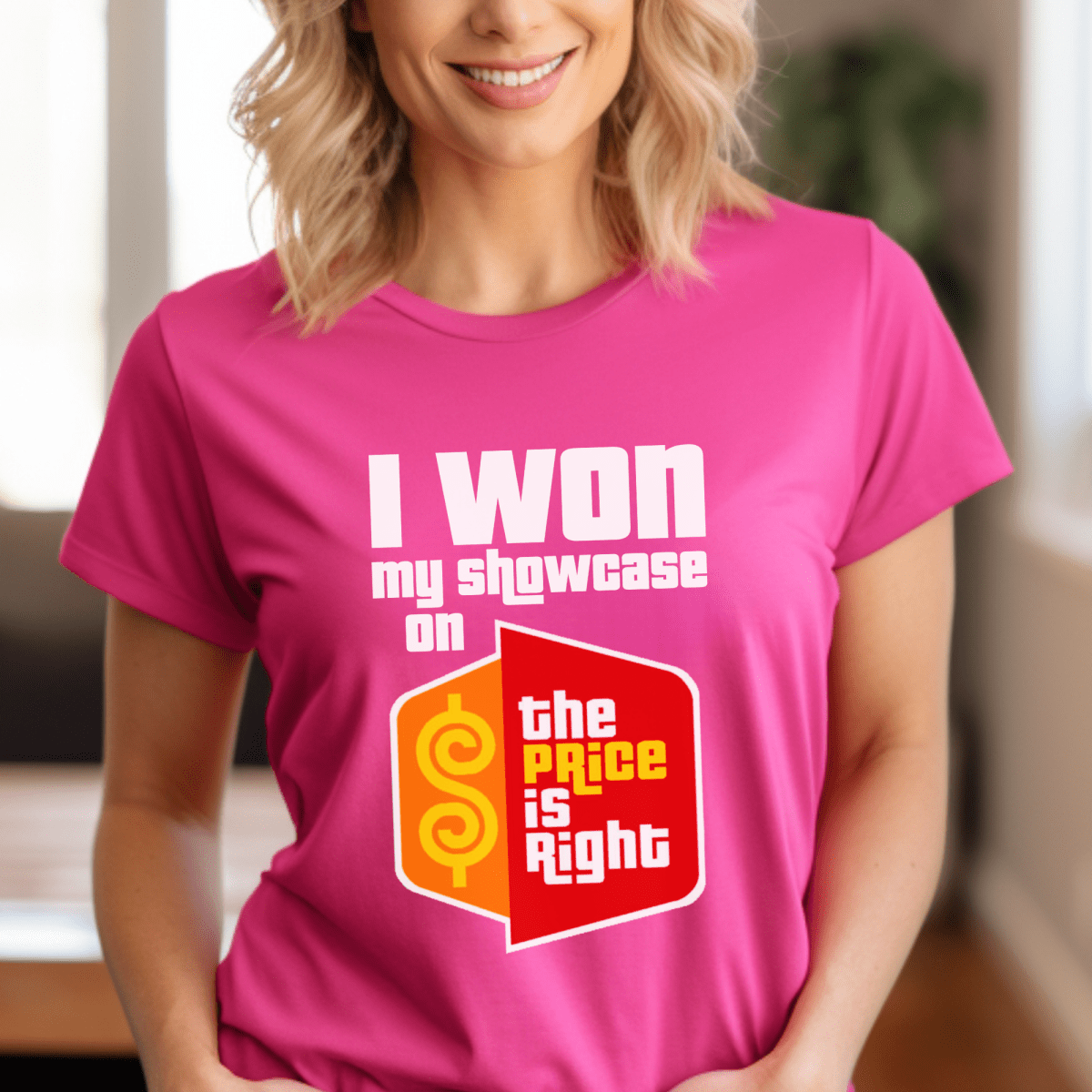 I Won on the Price is Right Shirt, Winner Contestant Pride Tee - Berry - XS -