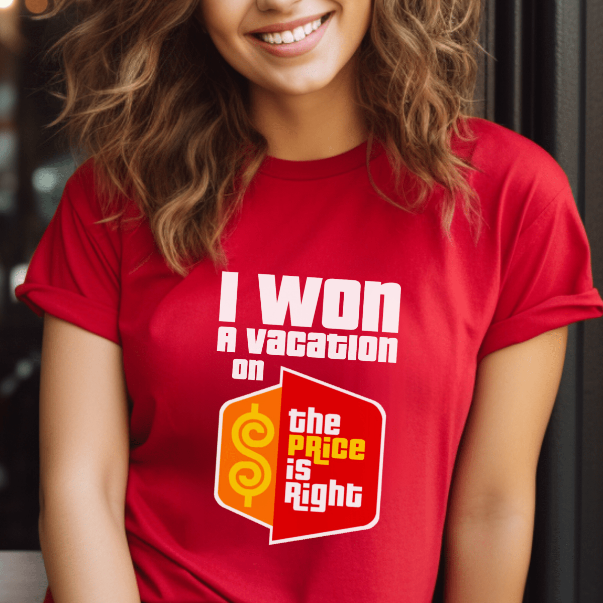 I Won on the Price is Right Shirt, Winner Contestant Pride Tee - Red - XS -