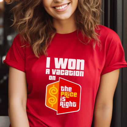 I Won on the Price is Right Shirt, Winner Contestant Pride Tee - Red - XS -