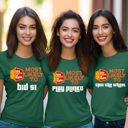Custom Price is Right Group Shirt Funny, Most Likely To, Retro TV Game Show Shirt, Price is Right Live Contestant, Come On Down, Drew Carey