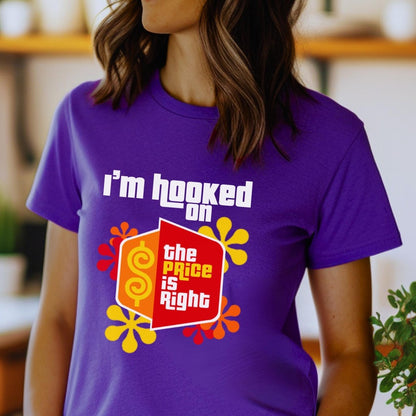 I'm Hooked on the Price is Right Shirt, Super Fan Tee, Retro TV Fan Gift - Team Purple - XS -