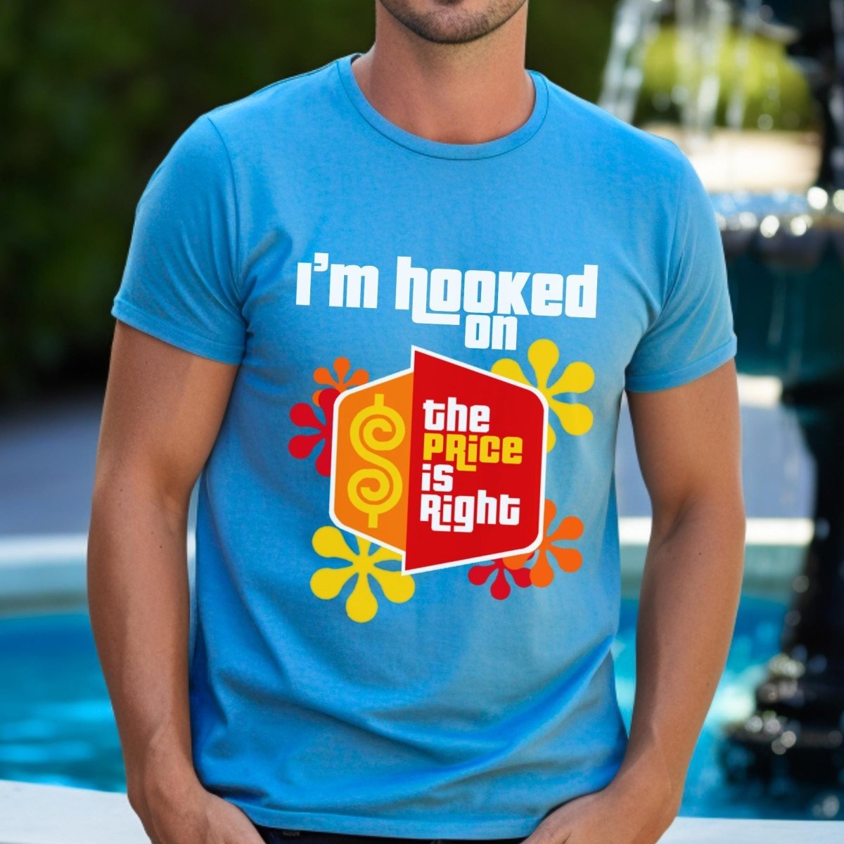 I'm Hooked on the Price is Right Shirt, Super Fan Tee, Retro TV Fan Gift - Aqua - XS -
