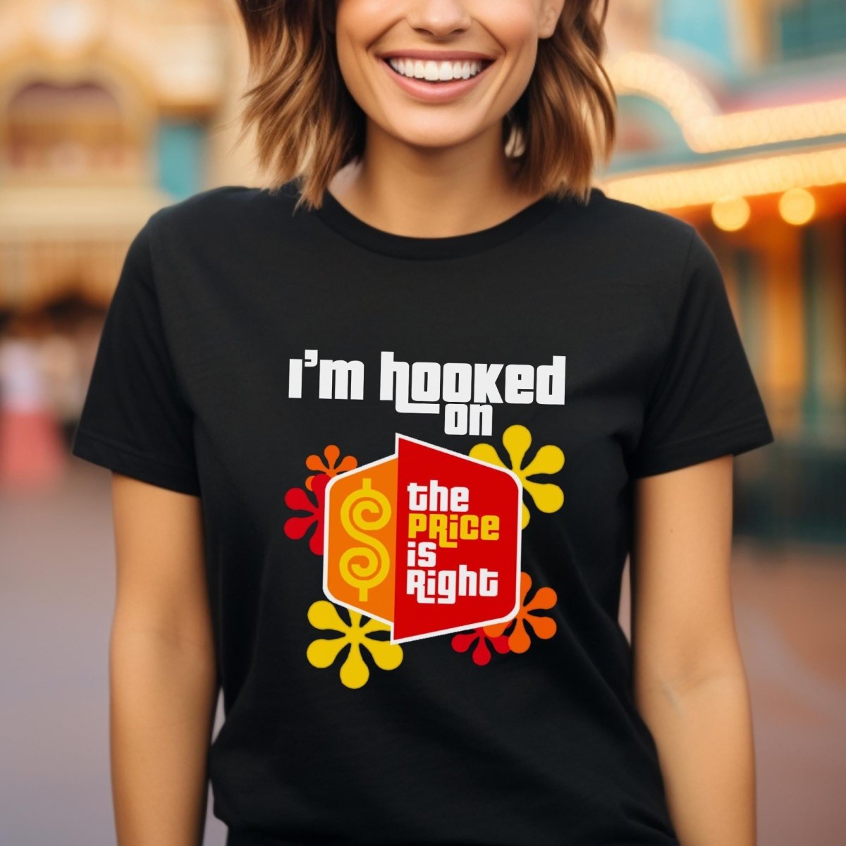 I'm Hooked on the Price is Right Shirt, Super Fan Tee, Retro TV Fan Gift - Black - XS -