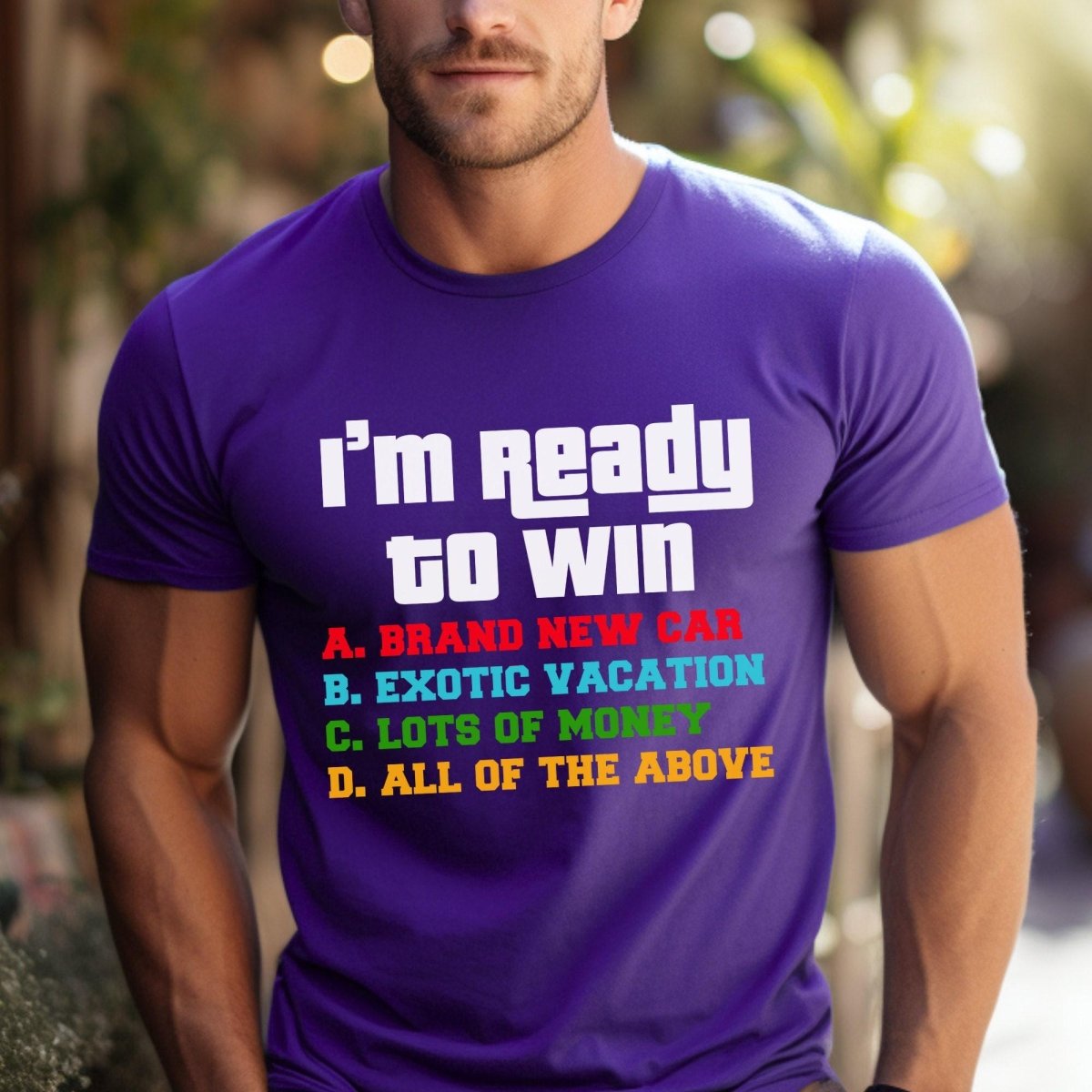 I'm Ready to Win Multiple Choice Price is Right Shirt, Fan Gift for Teachers - Team Purple - XS -
