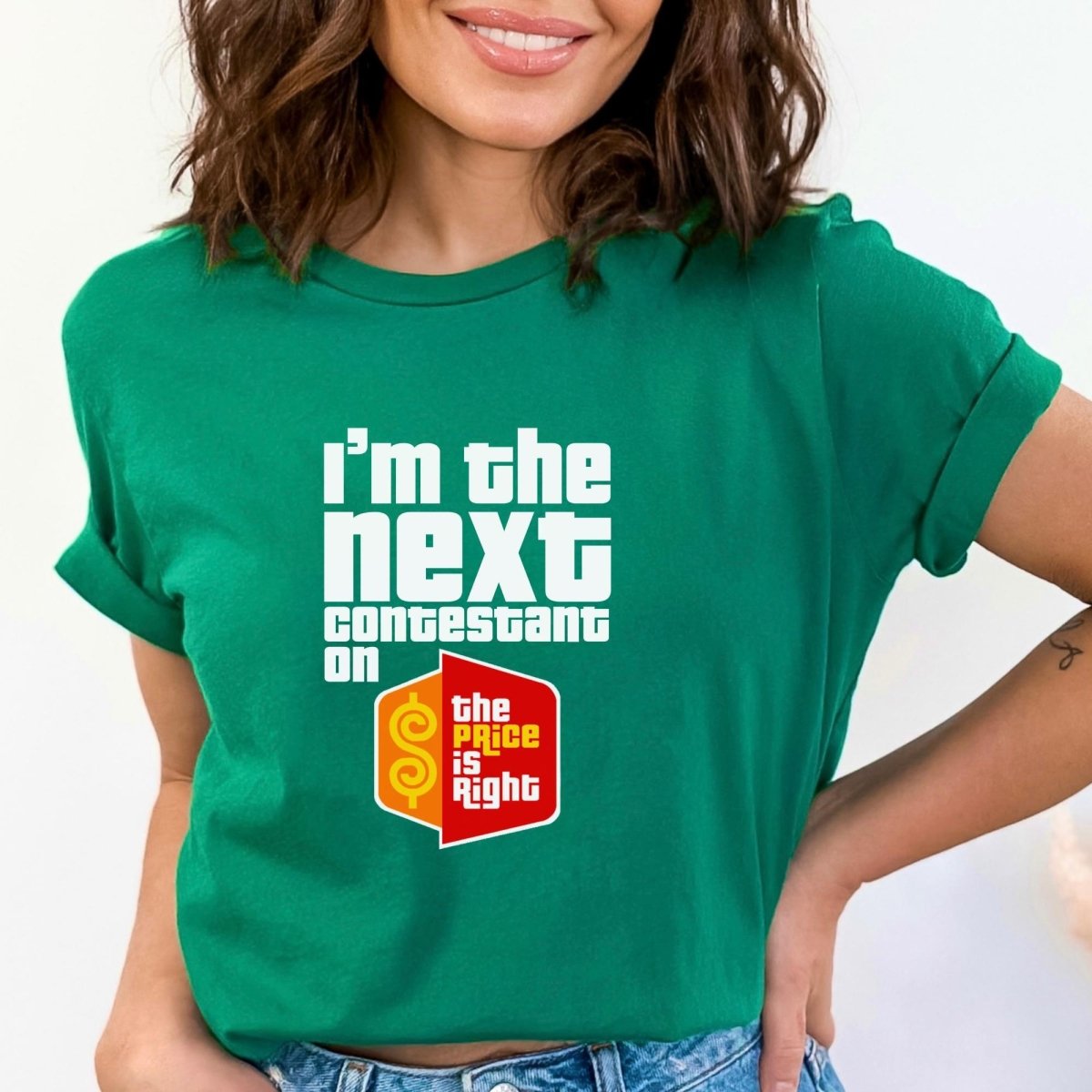 I'm the Next Contestant on the Price is Right Shirt, Retro Game Show Tee - Kelly - XS -