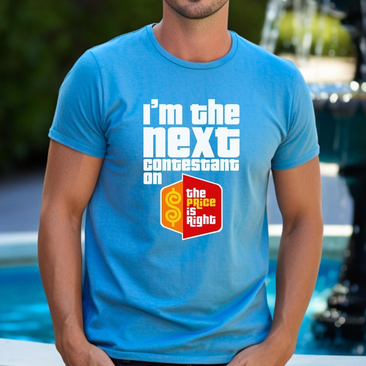 I'm the Next Contestant on the Price is Right Shirt, Retro Game Show Tee - Aqua - XS -