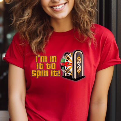 In It to Spin It Price is Right Shirt for Fans of the Big Wheel - Red - XS - Short