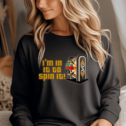 In It to Spin It Price is Right Shirt for Fans of the Big Wheel - Dark Grey Heather - S - Long