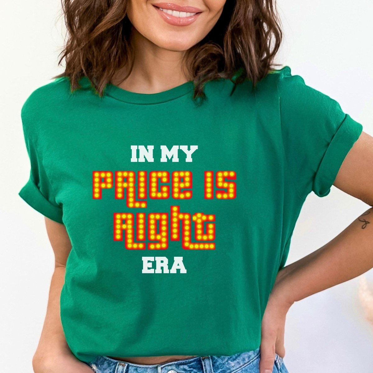 In My Price is Right Era Shirt, Eras Tour Inspired Tee, Trendy Fan Gift Tee - Kelly - XS -
