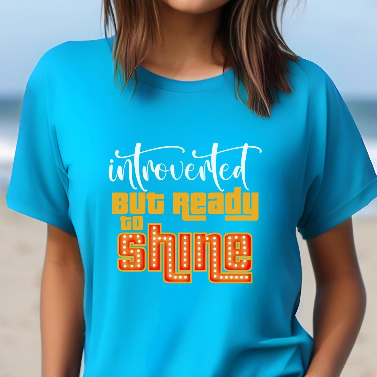 Introverted But Ready to Shine Price is Right Shirt - Aqua - XS -