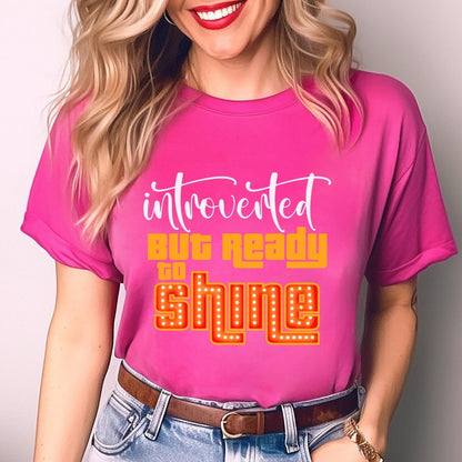 Introverted But Ready to Shine Price is Right Shirt - Berry - XS -