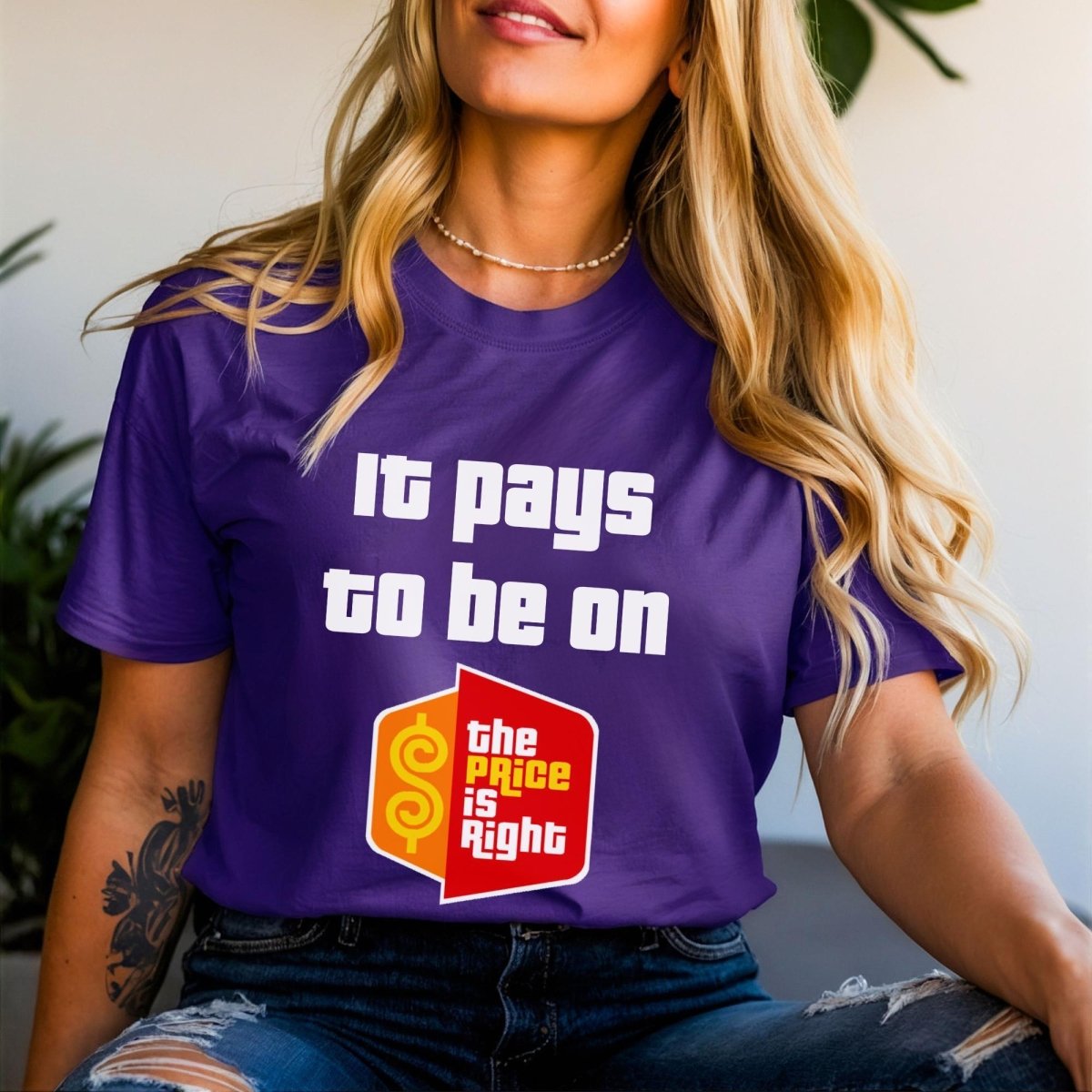 It Pays to be On the Price is Right Super Fan Shirt, Prize Winnings Retro Tee - Team Purple - XS -