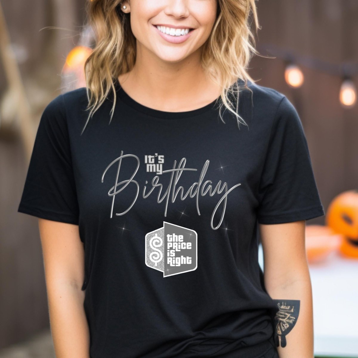 It's My Birthday Price is Right Greyscale Shirt - Black Express - S -