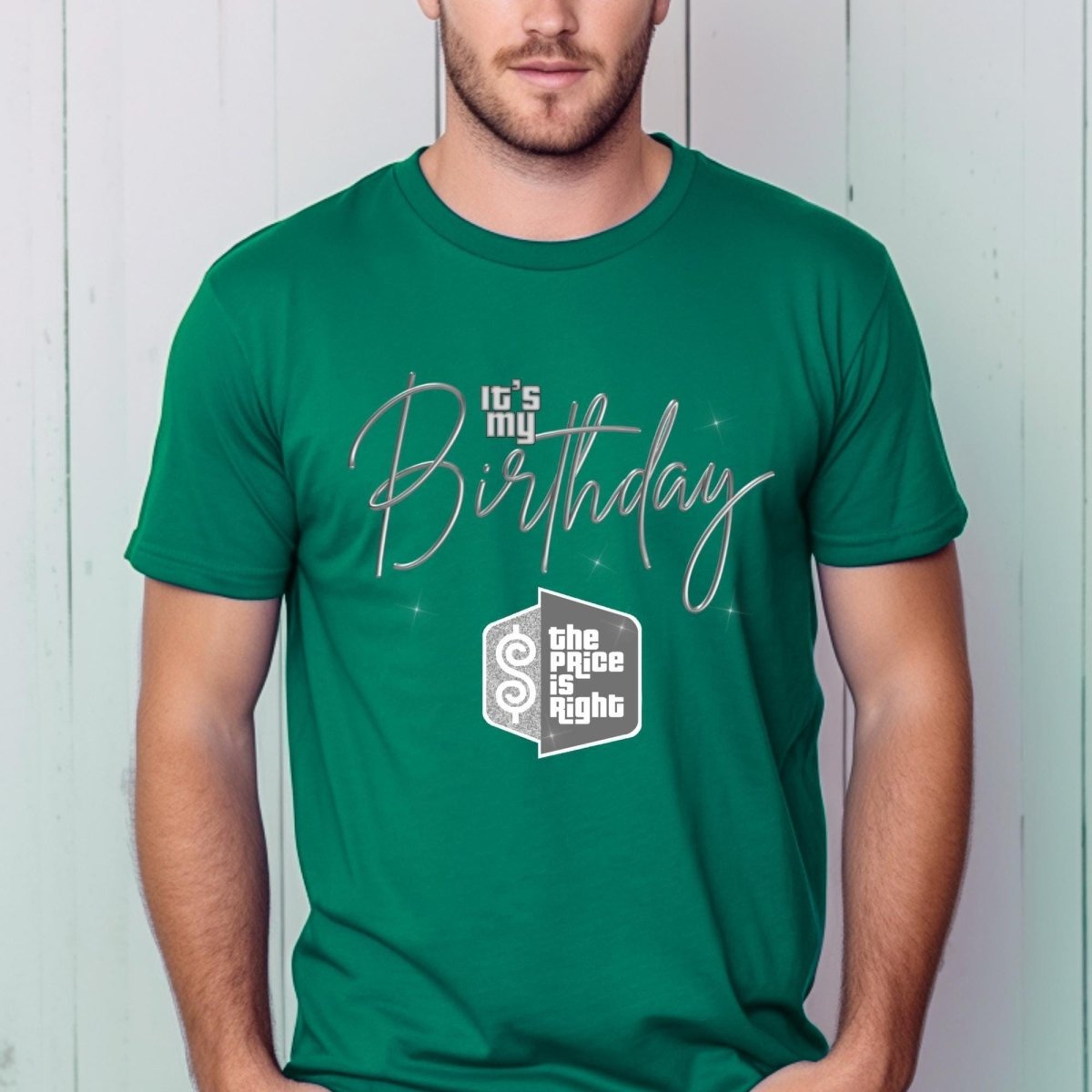 It's My Birthday Price is Right Greyscale Shirt - Kelly - XS -