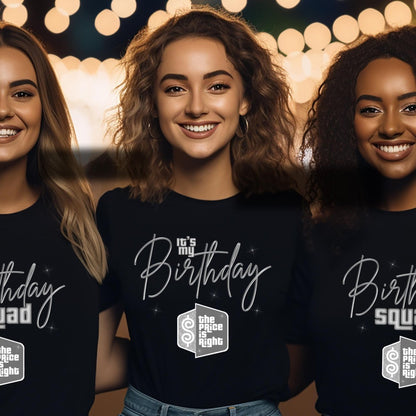 It's My Birthday Price is Right Greyscale Shirt - Black - XS -