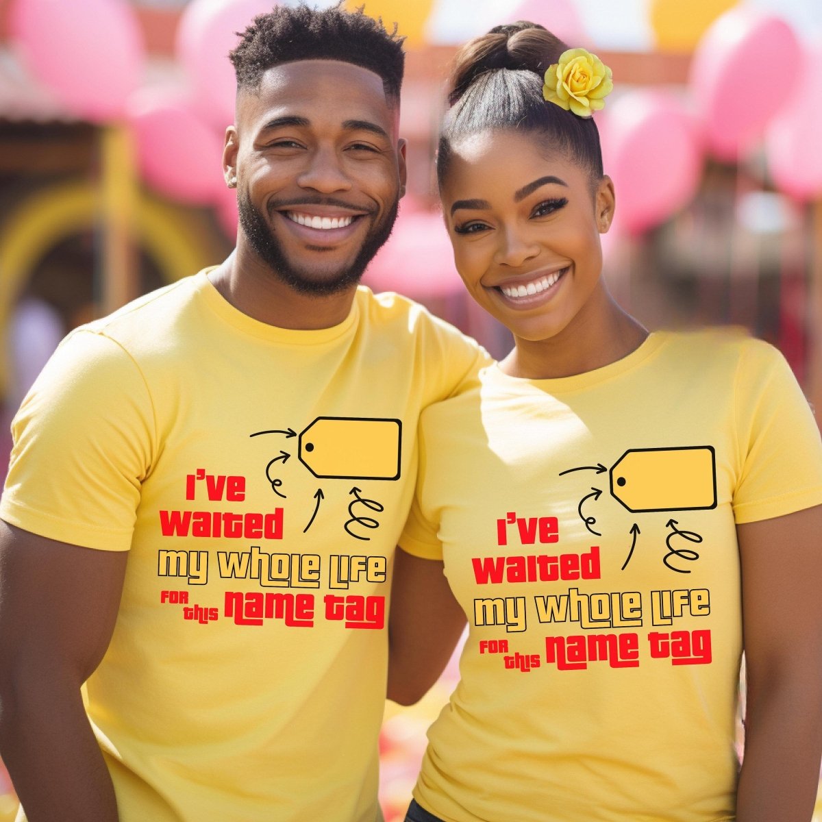 I've Waited My Whole Life for This Name Tag Price is Right Tee, Fan Gift - Yellow - XS -