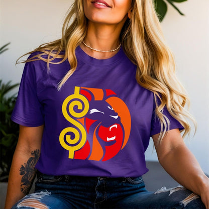 Lion's Share Roar Price is Right Shirt, Lion Head Design Tee, Bold Fan Gift - Team Purple - XS -