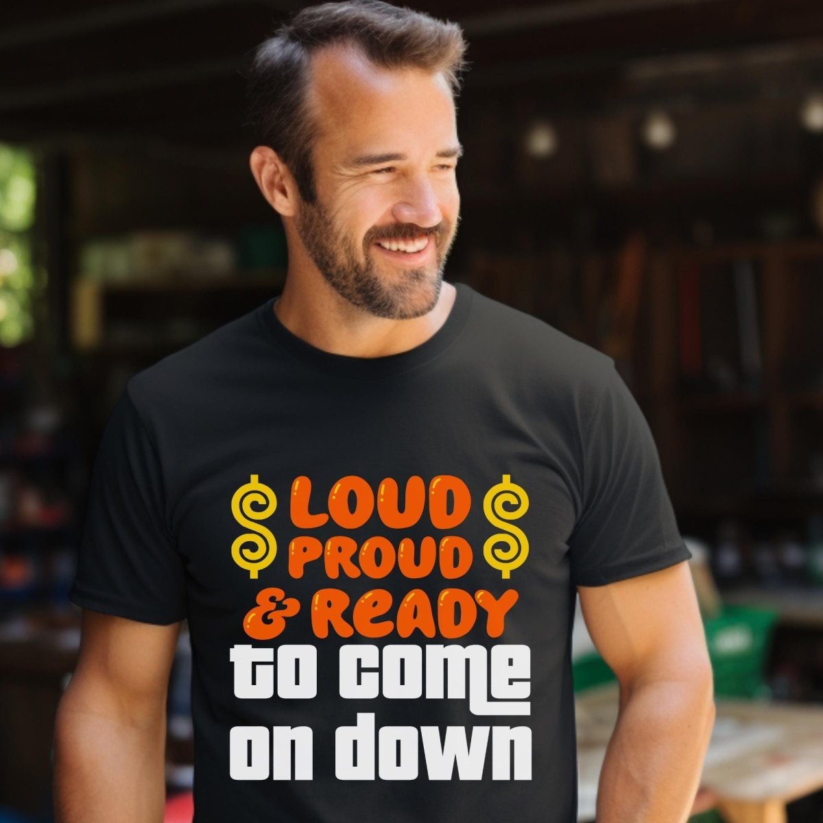 Loud and Proud & Ready to Come on Down Price is Right Shirt, Funny Retro Game Show Fan Gift - Black - XS -