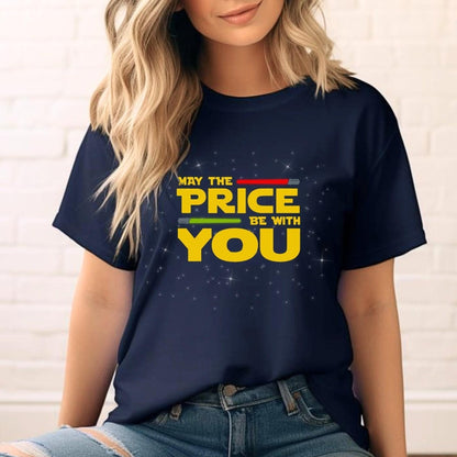 May the Price Be With You Price is Right Shirt, Star Wars Fan Tee - Navy - XS -