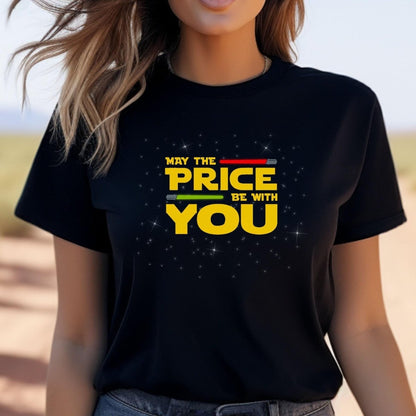 May the Price Be With You Price is Right Shirt, Star Wars Fan Tee - Black - XS -