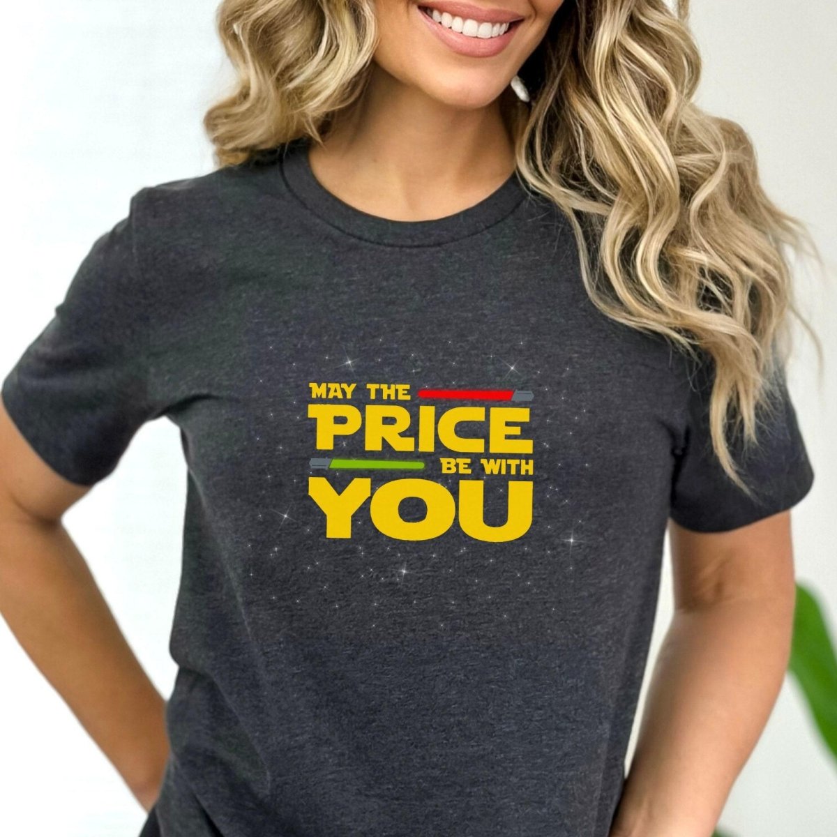May the Price Be With You Price is Right Shirt, Star Wars Fan Tee - Dark Grey Heather - XS -