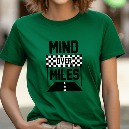 Mind Over Miles Marathon Runner Shirt, 26.2 Motivational Tee - Kelly - XS -