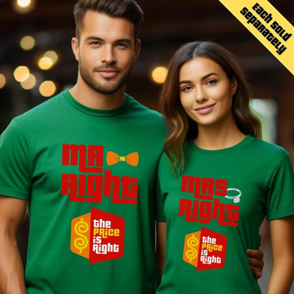 Mr. Right Mrs. Right Price is Right Shirt for Married Couple, Newlywed Tee for Honeymoon - Kelly - XS - Mr. Right