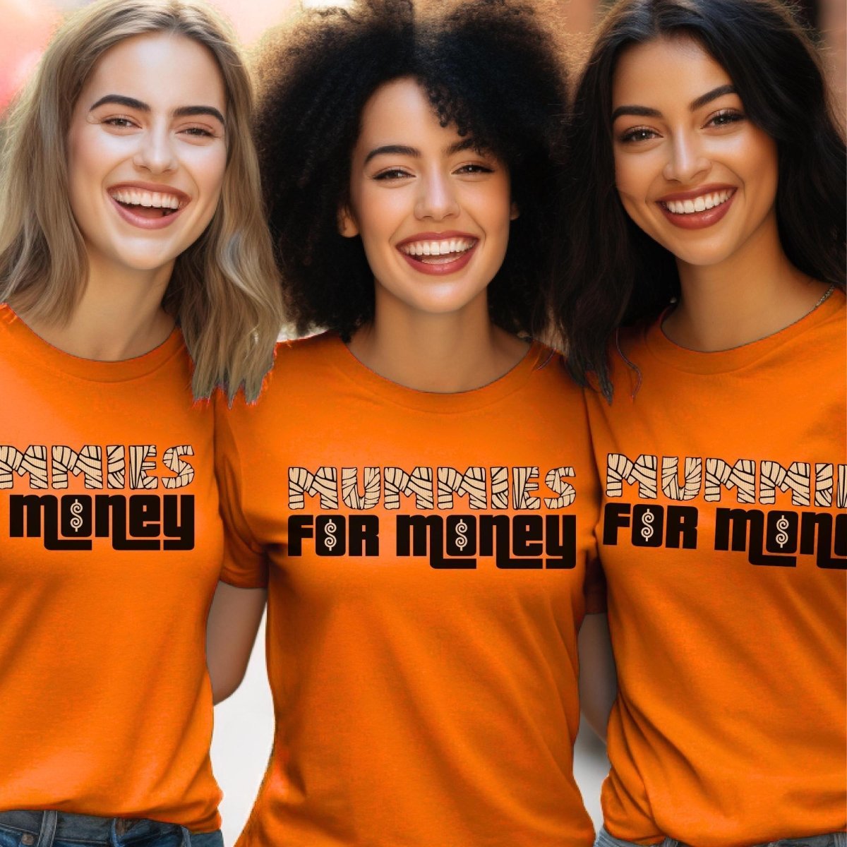 Mummies for Money Price is Right Halloween Shirt, Funny Game Show Gift - Orange - XS -