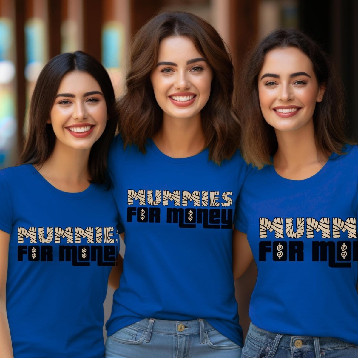 Mummies for Money Price is Right Halloween Shirt, Funny Game Show Gift - True Royal - XS -