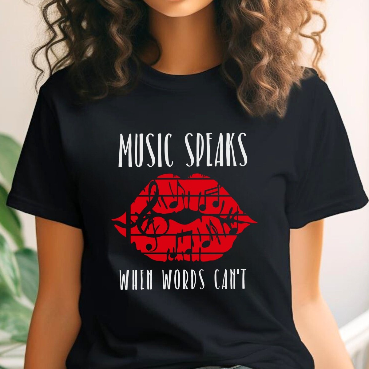 Music Speaks When Words Cant Shirt, Music Teacher Gift Tee Idea - Black - XS -