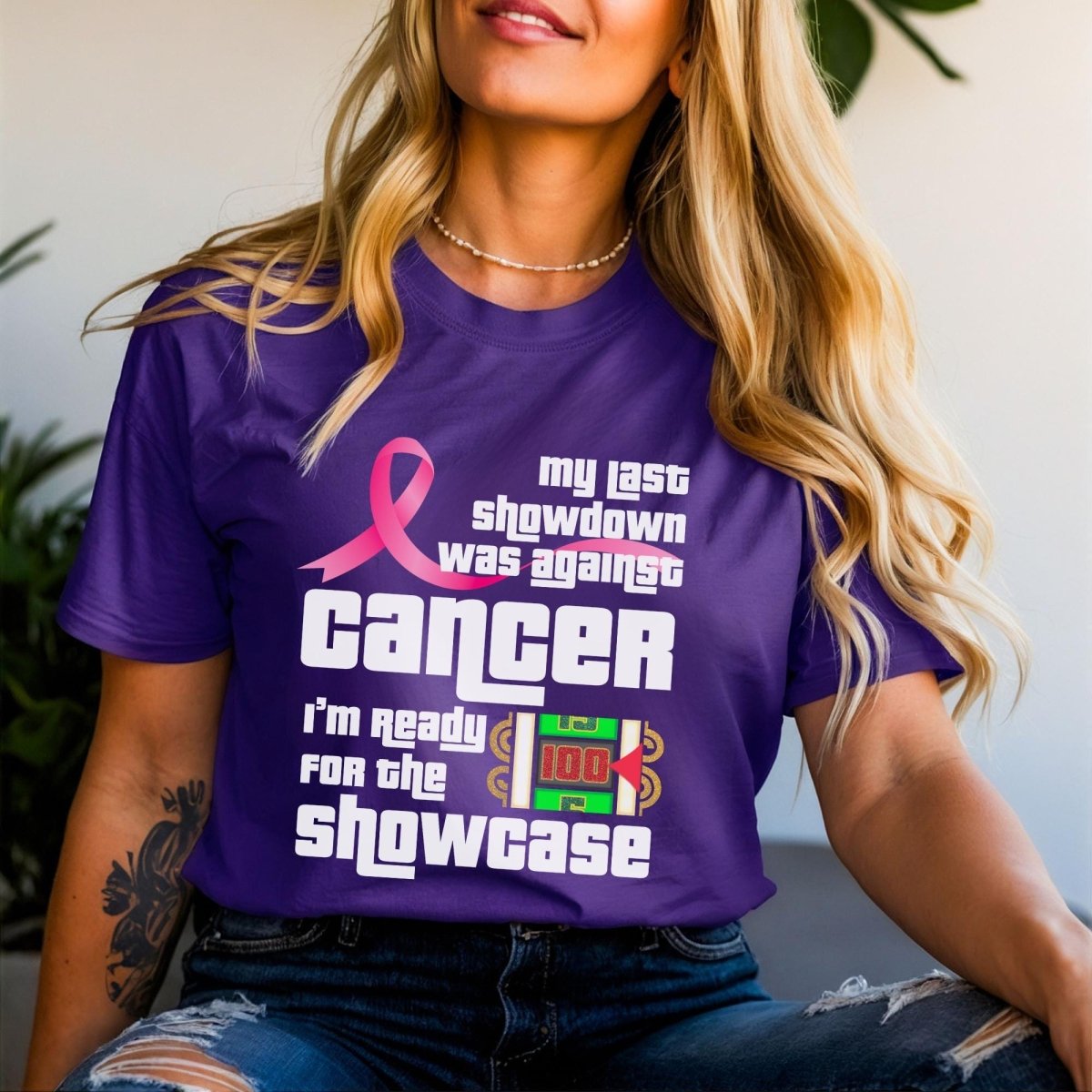 My Last Showdown Was Against Cancer, I'm Ready for the Showcase Price is Right Shirt, Survivor Tee - Team Purple - XS -