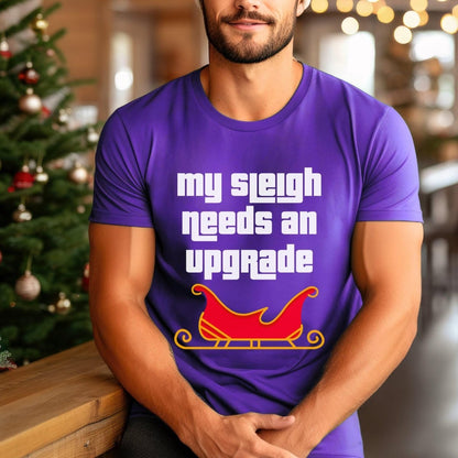 My Sleigh Needs an Upgrade Price is Right Christmas Shirt, Funny Holiday Fan Gift - Team Purple - XS -