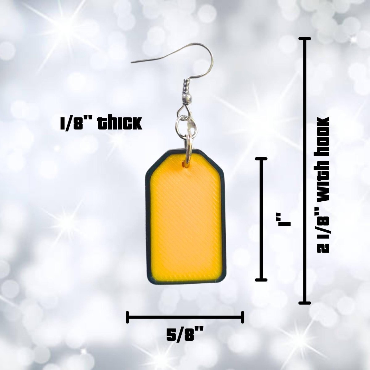 Name Tag Price is Right Dangle Earrings for Super Fan to Pair with TPIR shirt - 