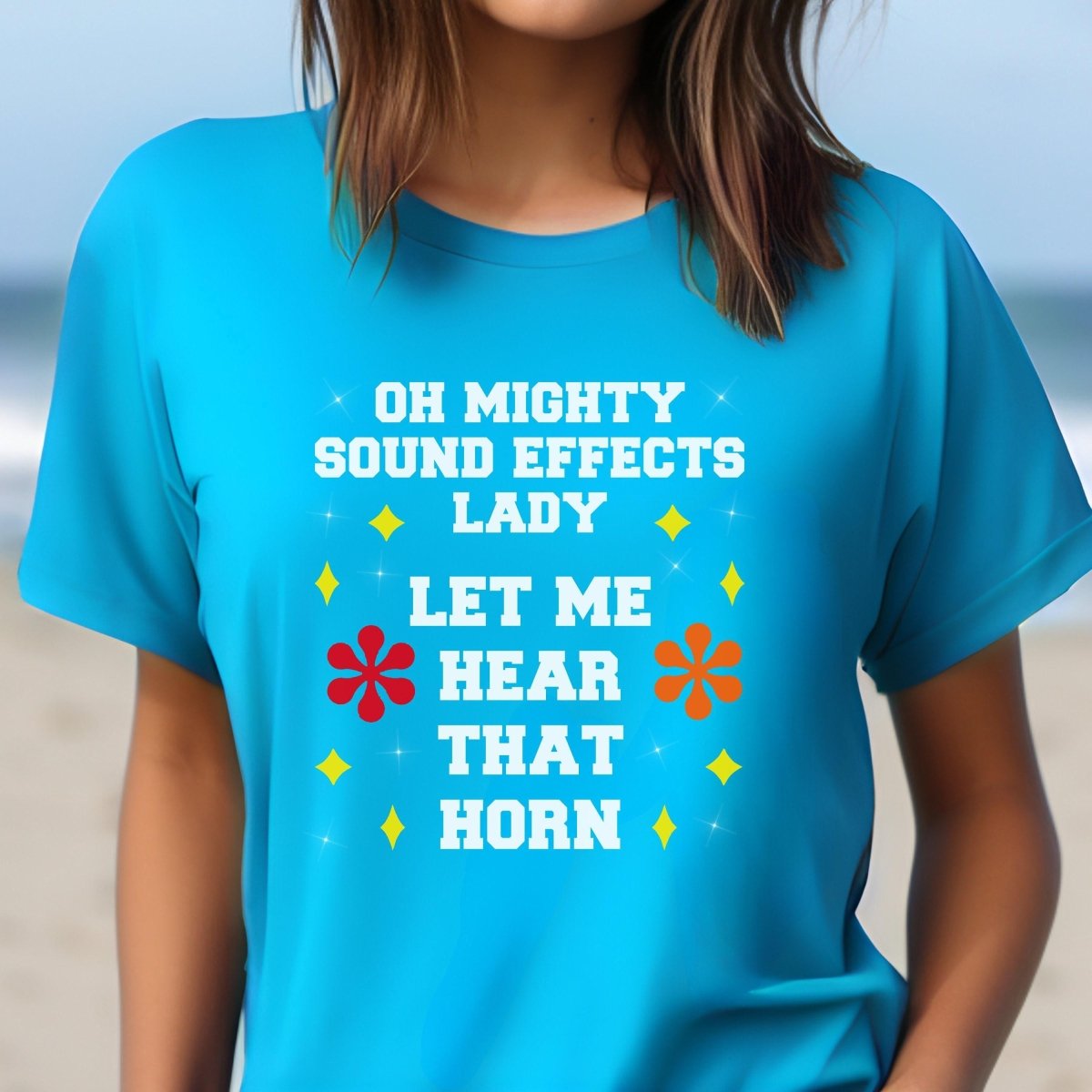 Oh Mighty Sound Effects Lady Price is Right Shirt, One Away Game Fan Tee - Aqua - XS -