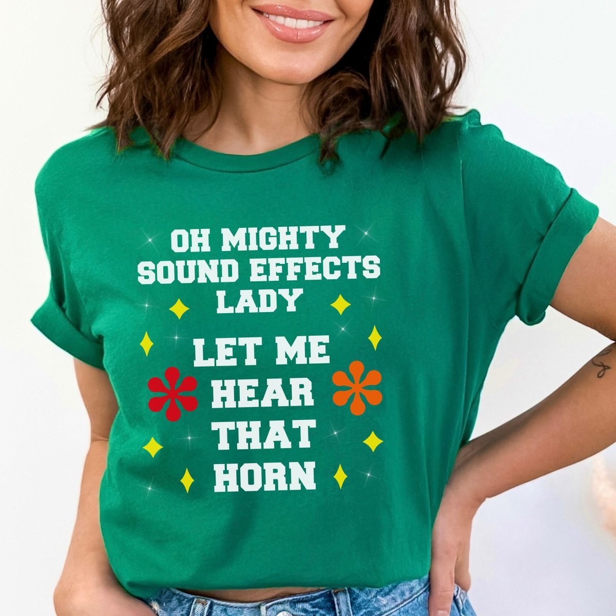 Oh Mighty Sound Effects Lady Price is Right Shirt, One Away Game Fan Tee - Kelly - XS -