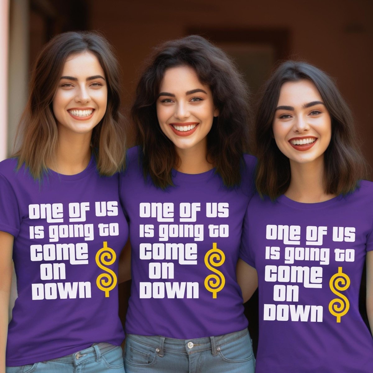 One of Us Is Going to Win Price is Right Shirt for Fan Group - Team Purple - XS -