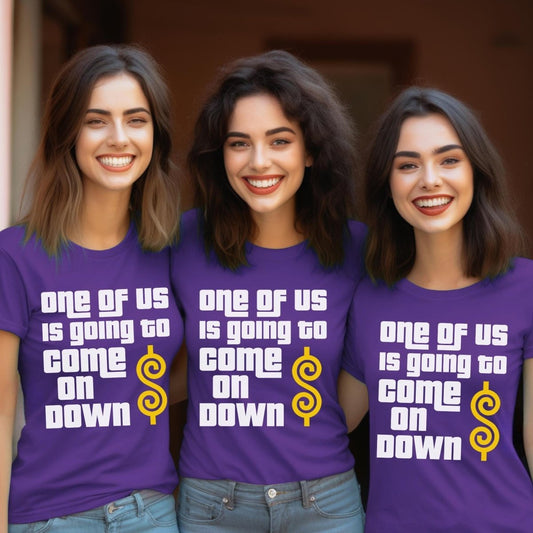 One of Us Is Going to Win Price is Right Shirt for Fan Group - Team Purple - XS -