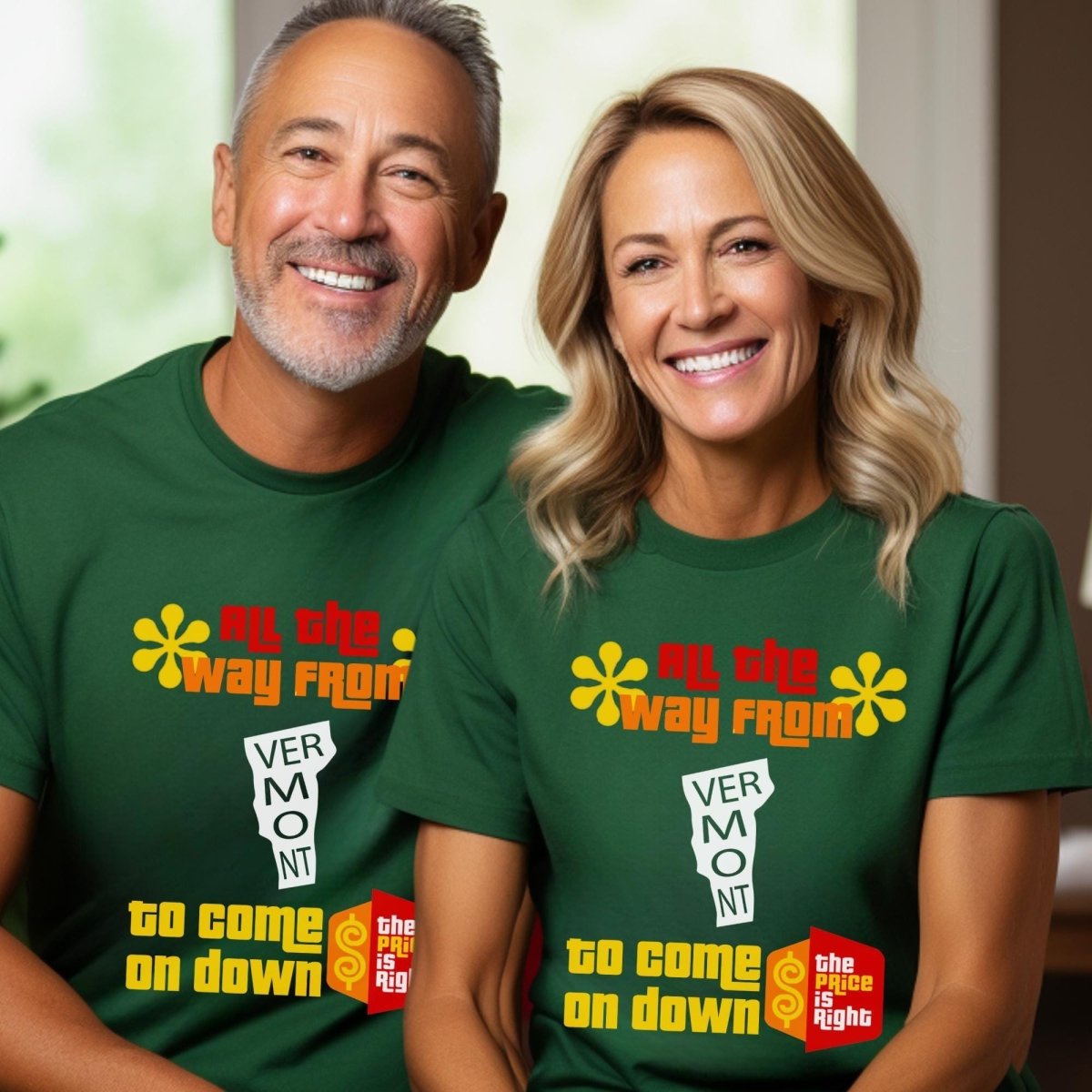 Personalized All the Way from "State" to Come on Down Price is Right Shirt for Traveler - Green - XS - Short
