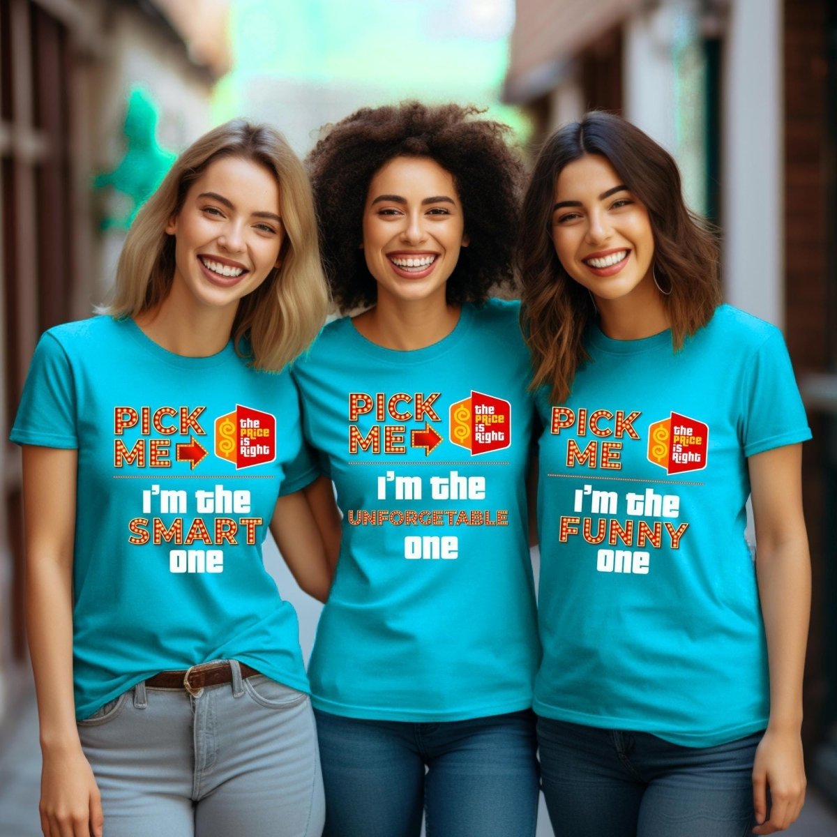 Personalized Pick Me I'm the "Custom" One Price is Right Group Shirts - Aqua - XS - Short
