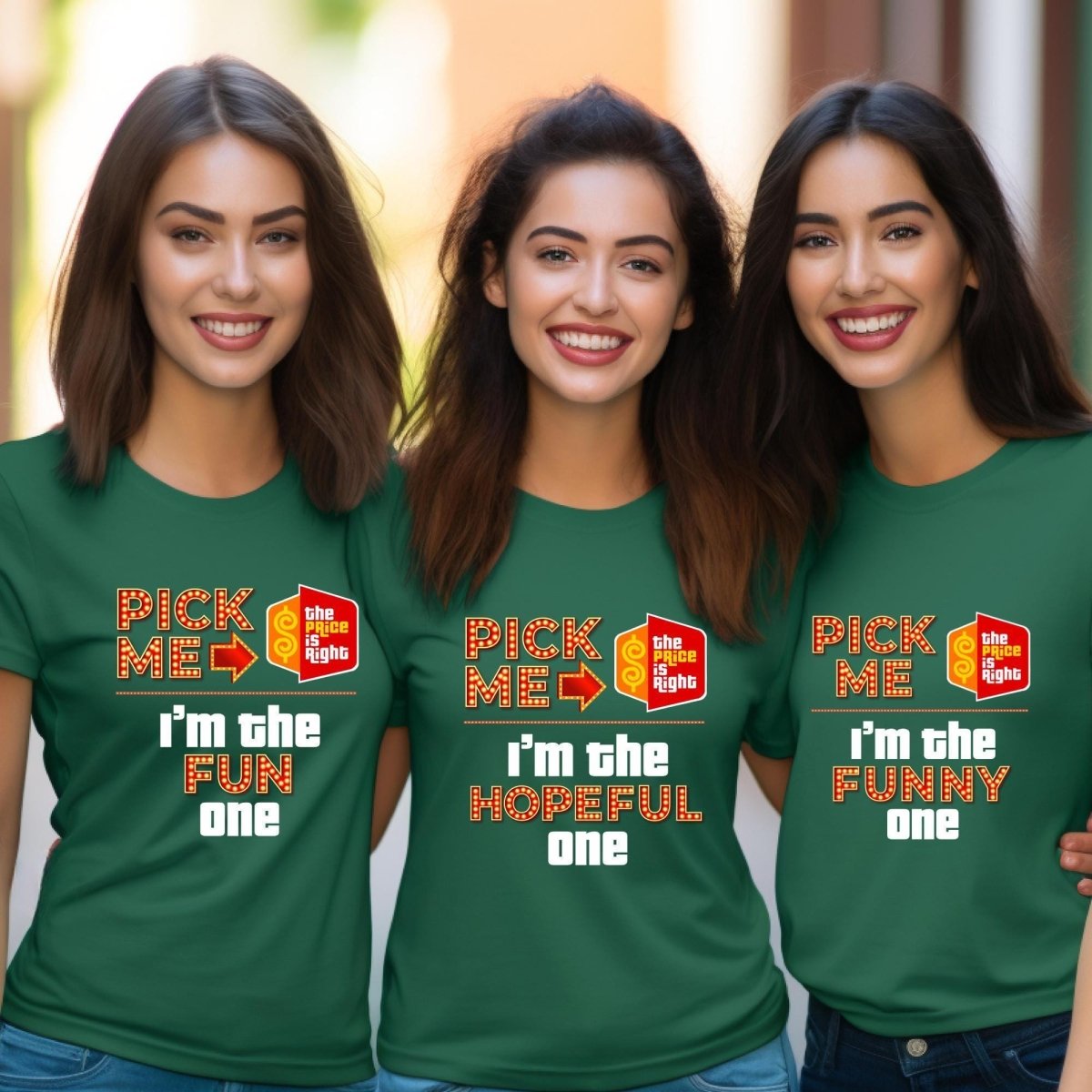 Personalized Pick Me I'm the "Custom" One Price is Right Group Shirts - Green - XS - Short