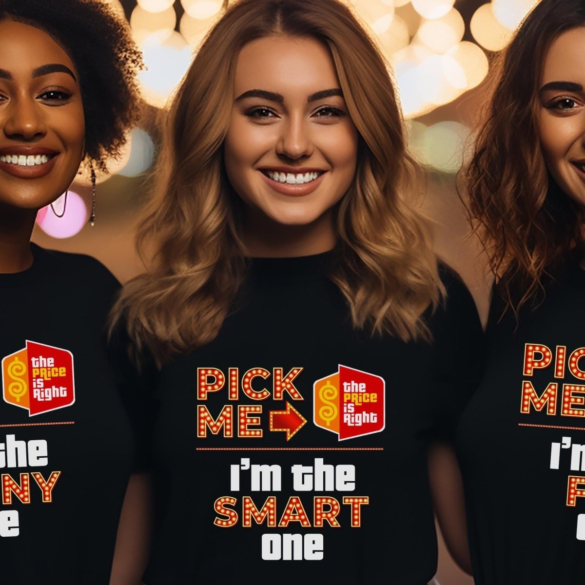 Personalized Pick Me I'm the "Custom" One Price is Right Group Shirts - Black - XS - Short